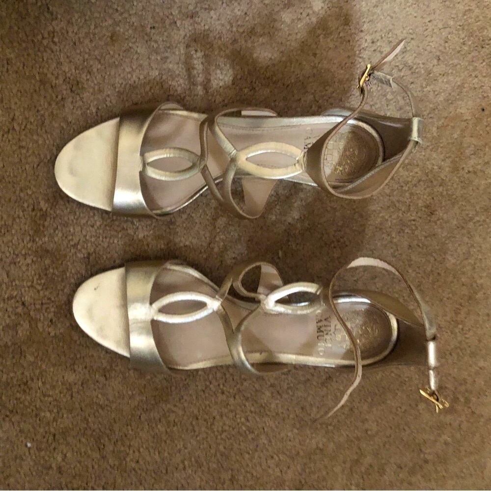 Vince Camuto Metallic Gold Strappy Sandals